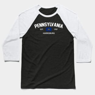 Pennsylvania Collegiate Preppy Baseball T-Shirt